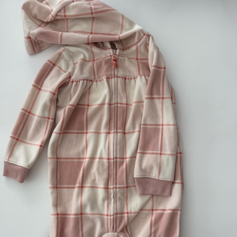 Carter’s 2 piece set 24M Cozy Kids Set in Pink and Cream - Picture 2 of 5